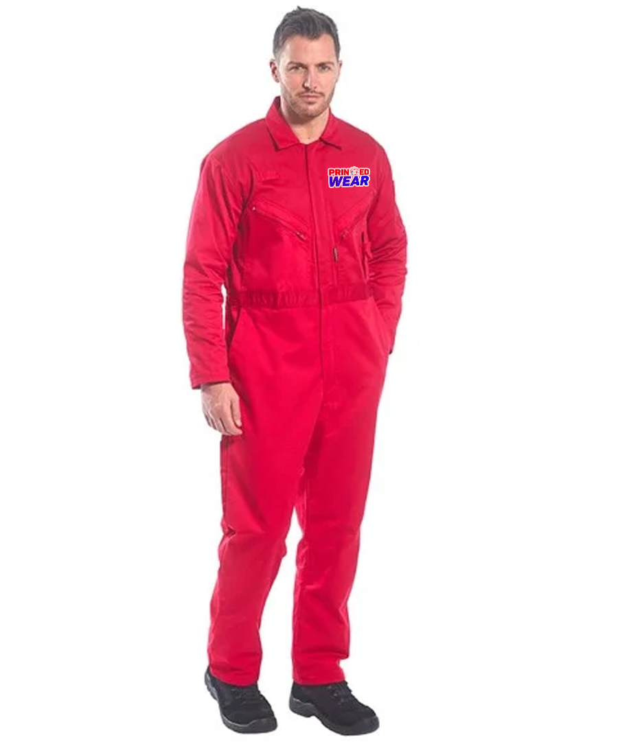 Custom Zip Work Coverall Printing